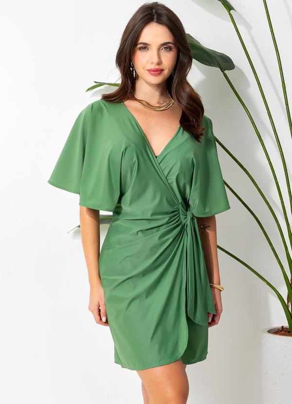 Água de Coco - Vestido Curto Classico Verde