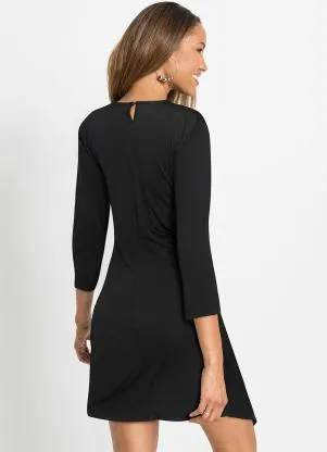 bonprix - Vestido Curto com Amarração Preto - BONPRIX