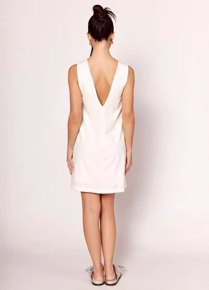 Sofie - Vestido Curto com Aplicação de Brilhos Branco - SOFIE
