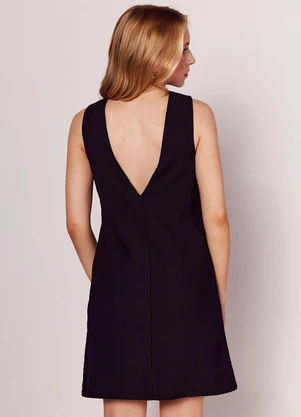 Sofie - Vestido Curto com Aplicação de Brilhos Preto - SOFIE