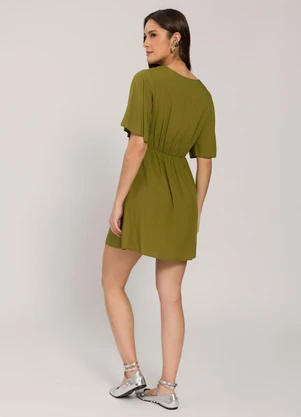 Sofie - Vestido Curto com Decote V Verde - SOFIE