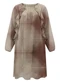Lunender - Vestido Curto com Transparência Marrom - variação: Marrom