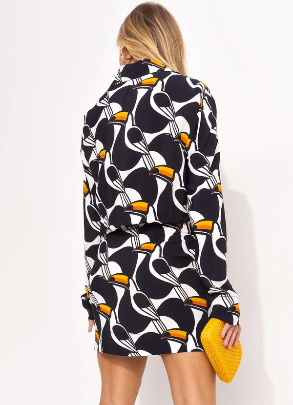 Farm - Vestido Curto Copatucano Preto 2