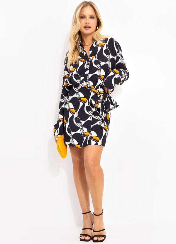 Farm - Vestido Curto Copatucano Preto 3