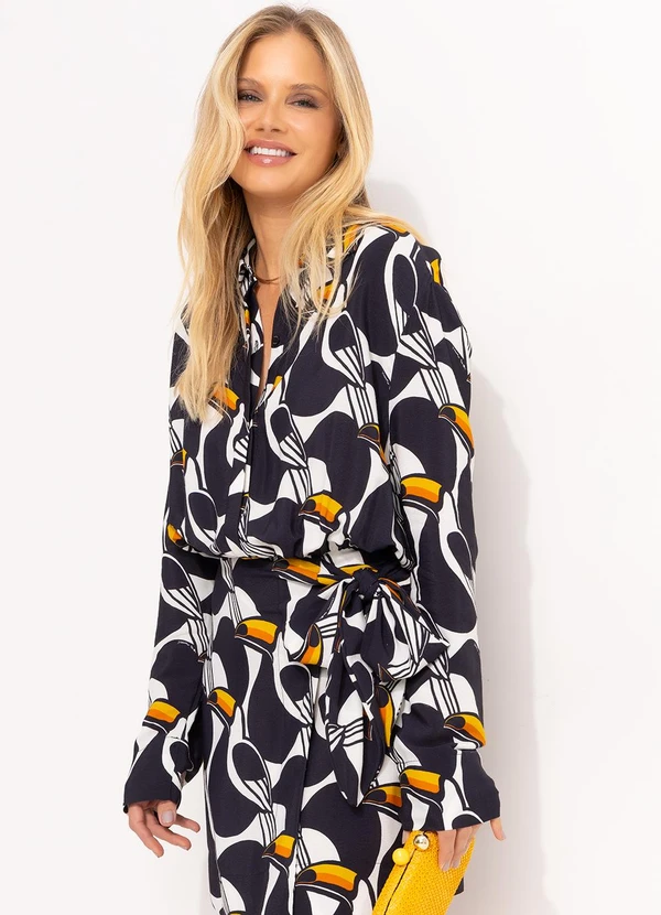 Farm - Vestido Curto Copatucano Preto 8