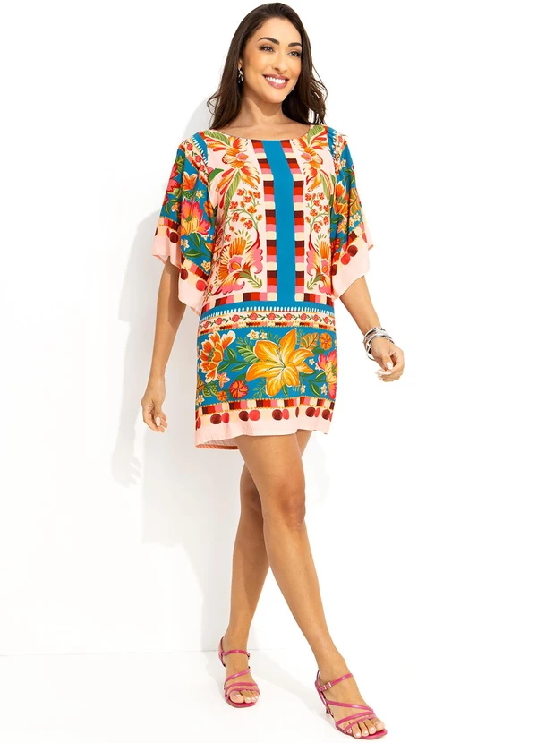 Farm - Vestido Curto Cor da Flor Rosa 3