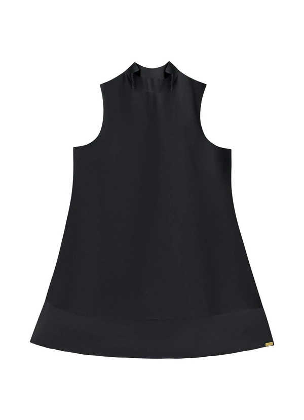 Angel - Vestido Curto Crepe Preto