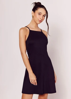 Sofie - Vestido Curto de Alça Preto - SOFIE