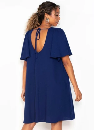 Lança Perfume - Vestido Curto de Malha Azul - LANÇA PERFUME