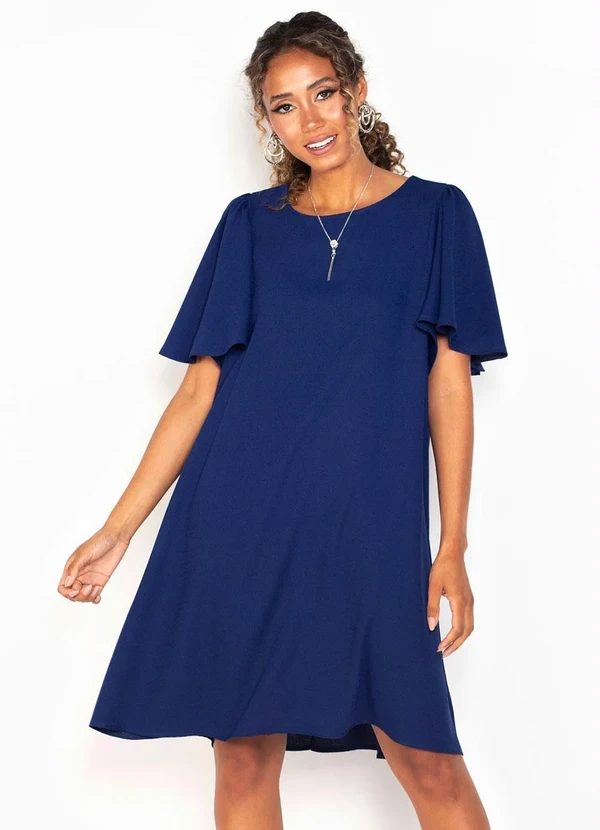 Lança Perfume - Vestido Curto de Malha Azul