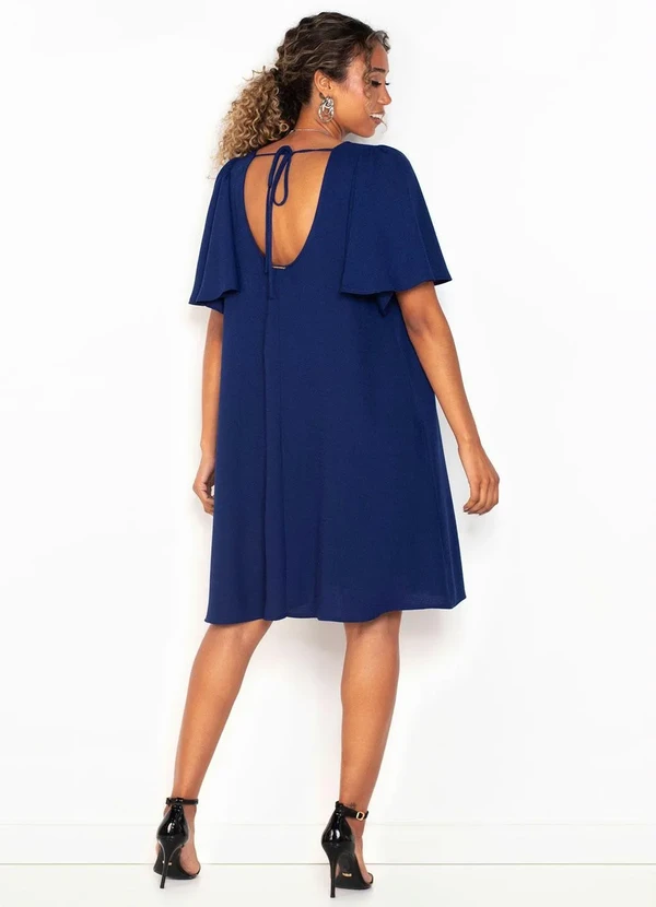 Lança Perfume - Vestido Curto de Malha Azul 4