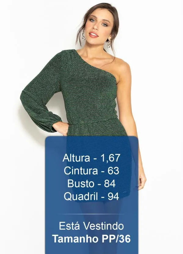Colcci - Vestido Curto de Malha Metalizado Verde 6