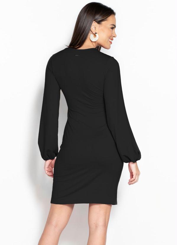 Forum - Vestido Curto de Malha Preto 2