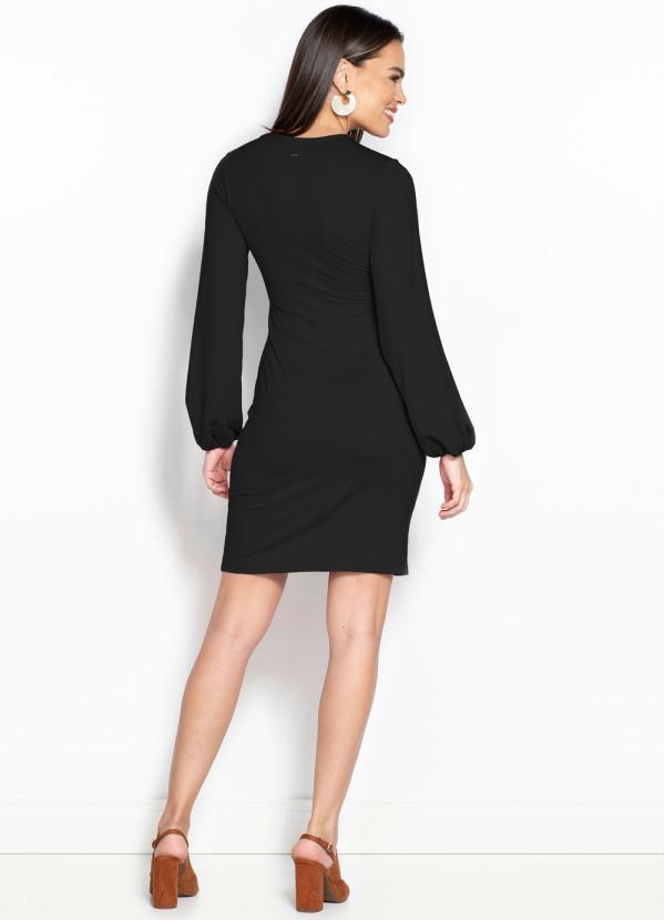 Forum - Vestido Curto de Malha Preto 4