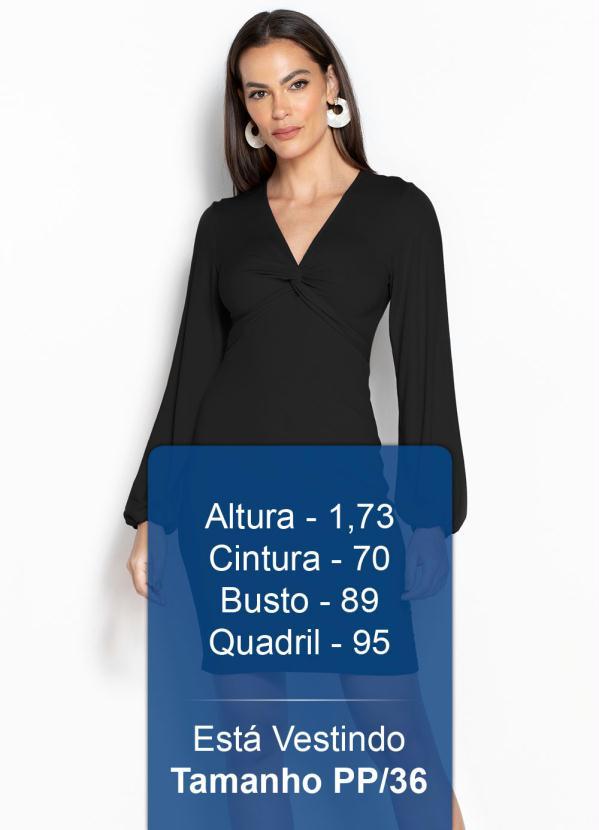 Forum - Vestido Curto de Malha Preto 5