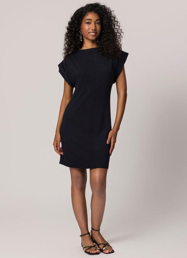 Sofie - Vestido Curto de Manga Longa Preto