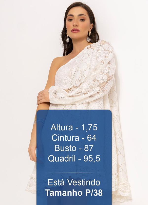 Farm - Vestido Curto de Renda  Off White 6