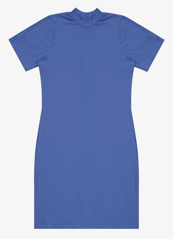 Select - Vestido Curto de Ribana Feminino Azul 4