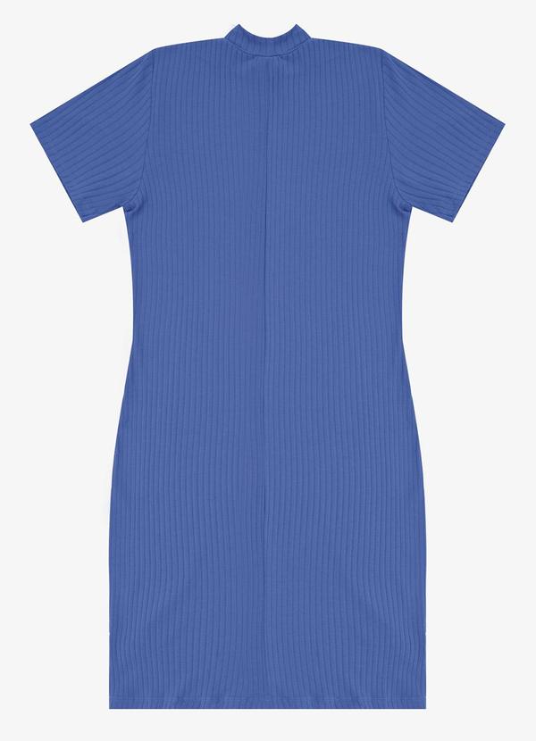 Select - Vestido Curto de Ribana Feminino Azul 5