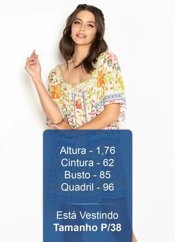 Farm - Vestido Curto de Viscose Amanhecer Off White 5