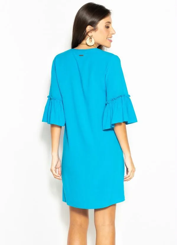 Colcci - Vestido Curto de Viscose Azul 2