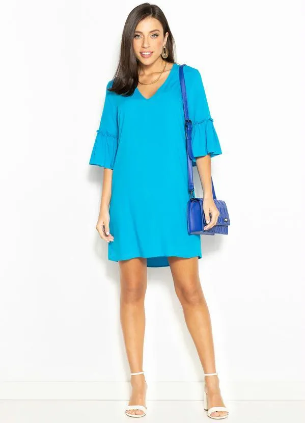 Colcci - Vestido Curto de Viscose Azul 3