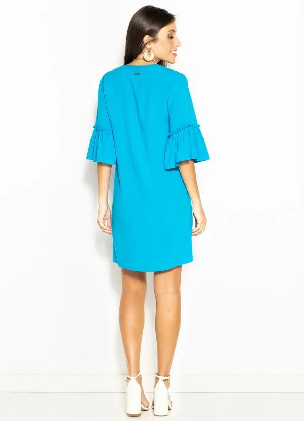 Colcci - Vestido Curto de Viscose Azul 4