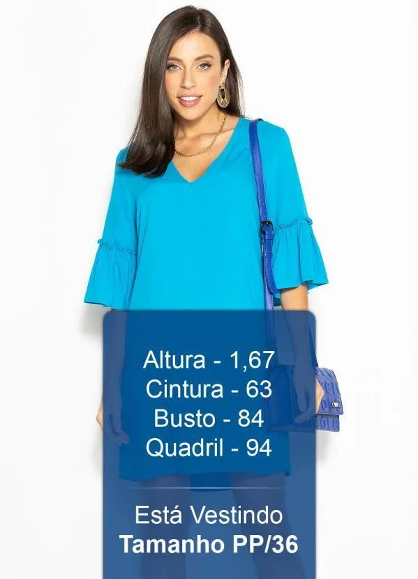 Colcci - Vestido Curto de Viscose Azul 5