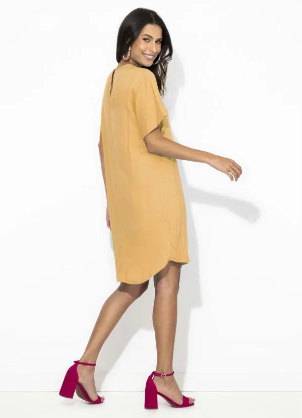 Colcci - Vestido Curto de Viscose Bege 4