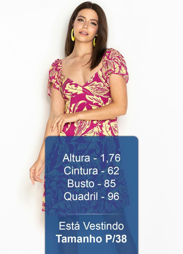 Maria Filó - Vestido Curto de Viscose Estampa Kilim Amaranto Rosa 5