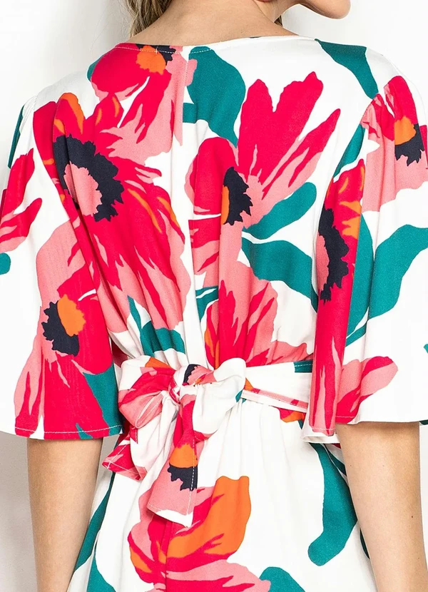 Maria Filó - Vestido Curto de Viscose Estampa Puerto Branco 6