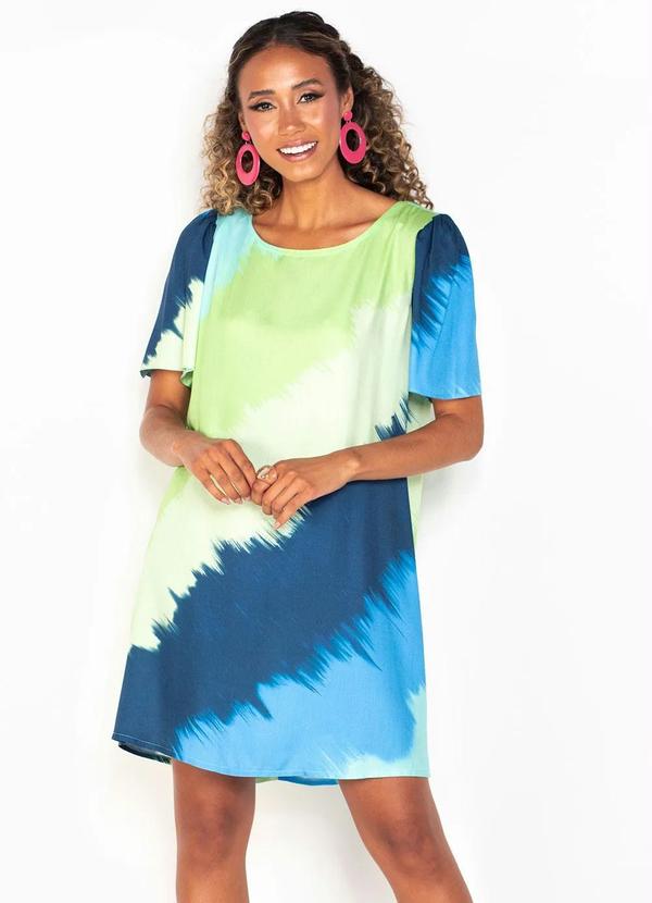 Lança Perfume - Vestido Curto de Viscose Estampado