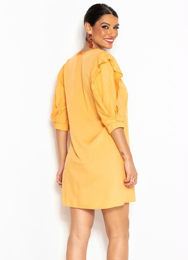 Colcci - Vestido Curto de Viscose Laranja 2