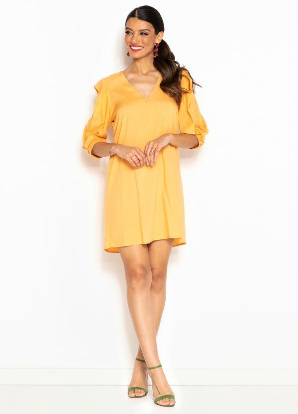 Colcci - Vestido Curto de Viscose Laranja 3