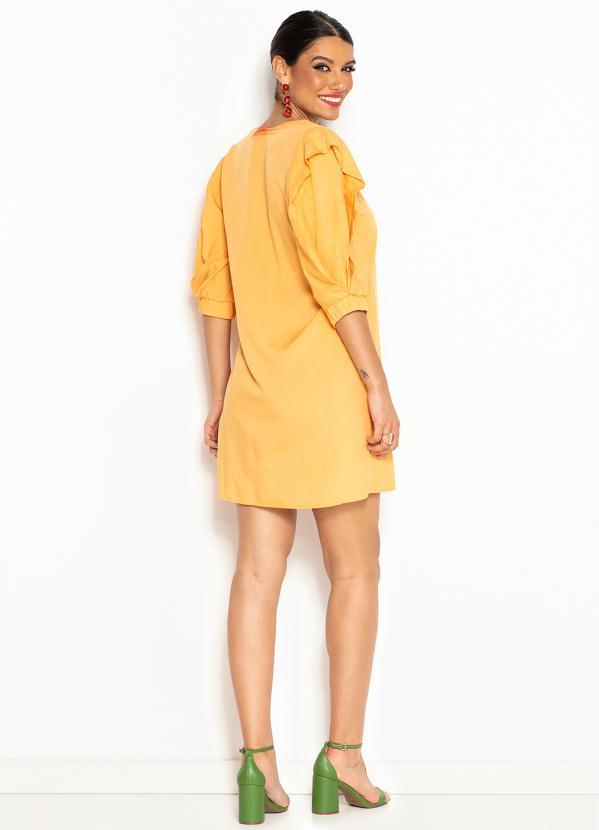 Colcci - Vestido Curto de Viscose Laranja 4