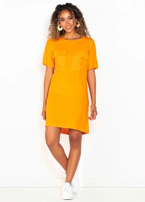 Colcci - Vestido Curto de Viscose Laranja 3