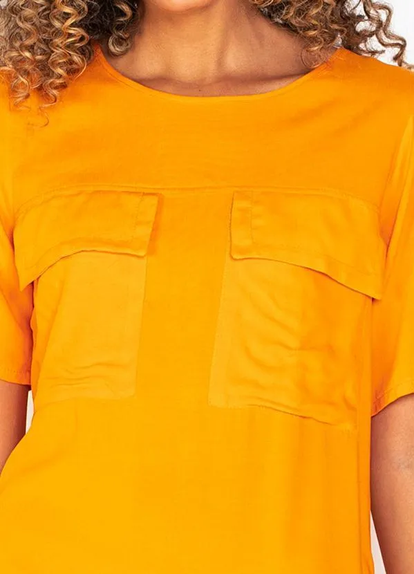 Colcci - Vestido Curto de Viscose Laranja 6