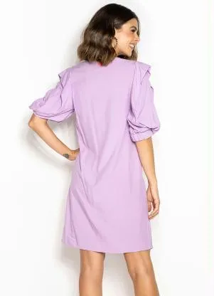 Colcci - Vestido Curto de Viscose Lilás - COLCCI