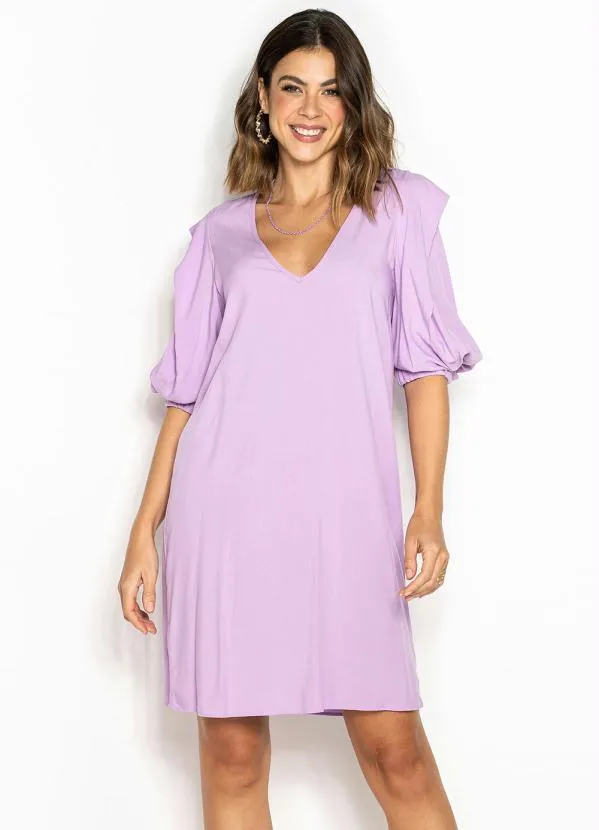 Colcci - Vestido Curto de Viscose Lilás