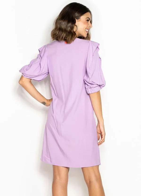Colcci - Vestido Curto de Viscose Lilás 2