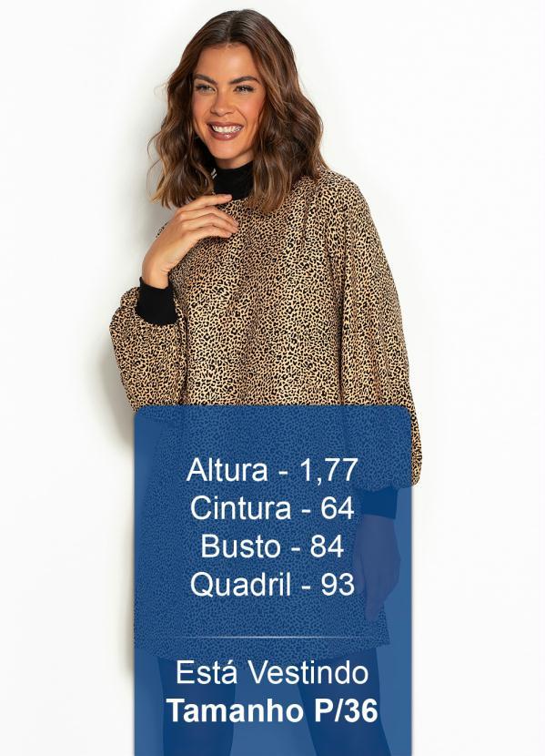 Hering - Vestido Curto de Viscose Oncinha Marrom 5