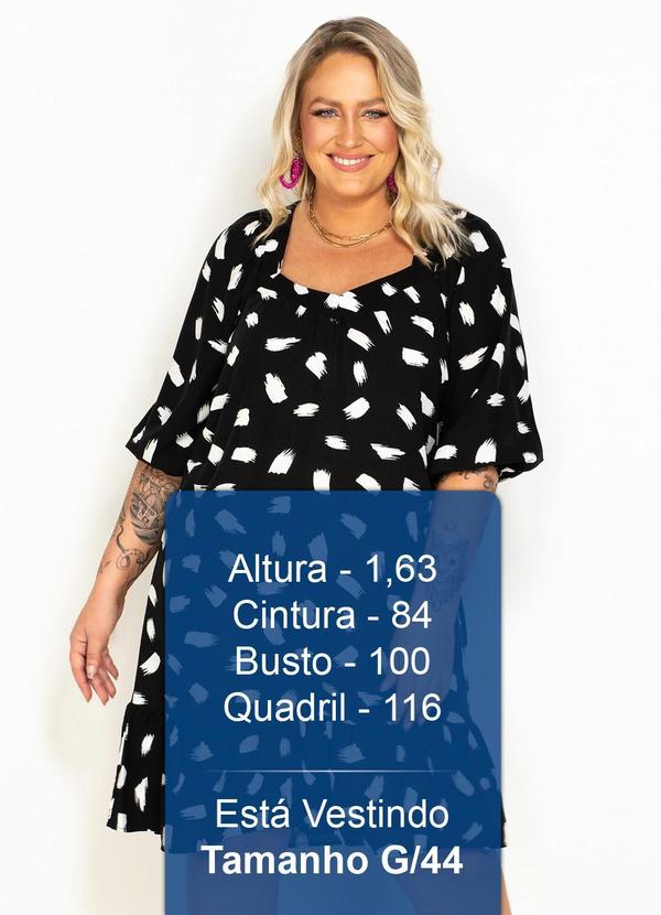 Hering - Vestido Curto de Viscose Preto 5