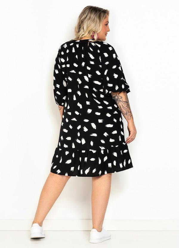 Hering - Vestido Curto de Viscose Preto 9