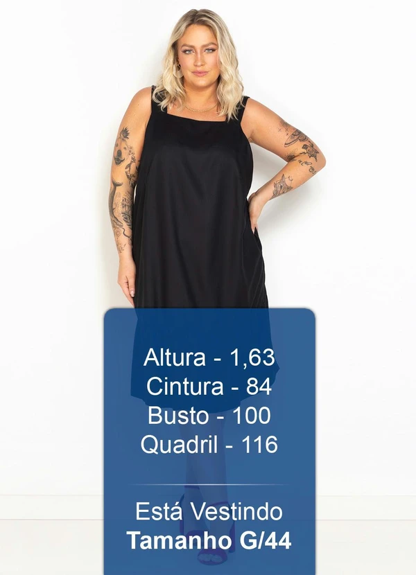 Hering - Vestido Curto de Viscose Preto 5