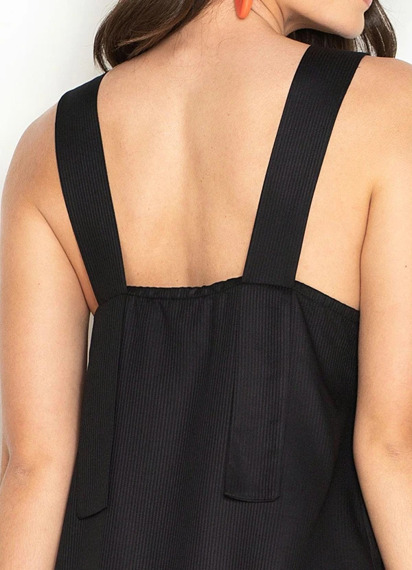 Hering - Vestido Curto de Viscose Preto 9