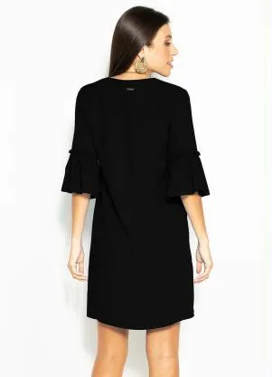 Colcci - Vestido Curto de Viscose Preto - COLCCI