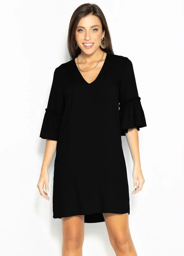 Colcci - Vestido Curto de Viscose Preto
