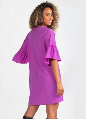 Colcci - Vestido Curto de Viscose Roxo - COLCCI