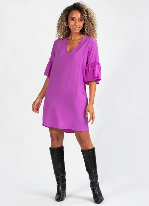 Colcci - Vestido Curto de Viscose Roxo 3