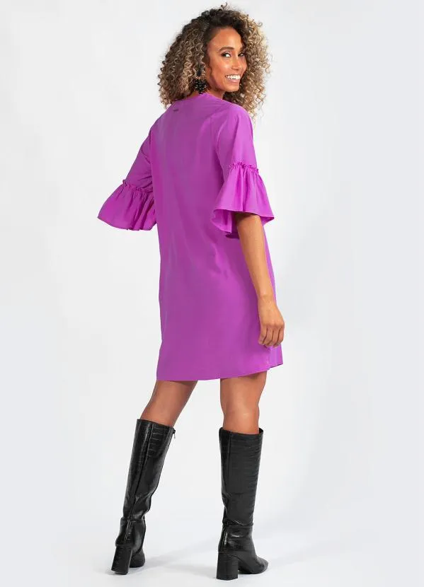 Colcci - Vestido Curto de Viscose Roxo 4